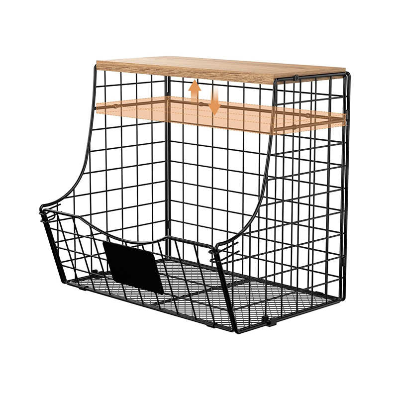 厨房用品置物架家用壁挂可折叠蔬菜水果收纳篮多功能台面整理架