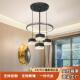 黑色LED餐厅灯吊灯 创意跨境电商 现代简约北欧方块餐桌灯吧台个性