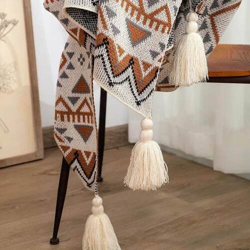 Bohemian Plaid Blanket for Outdoor Camping, Boho Cover Decor
