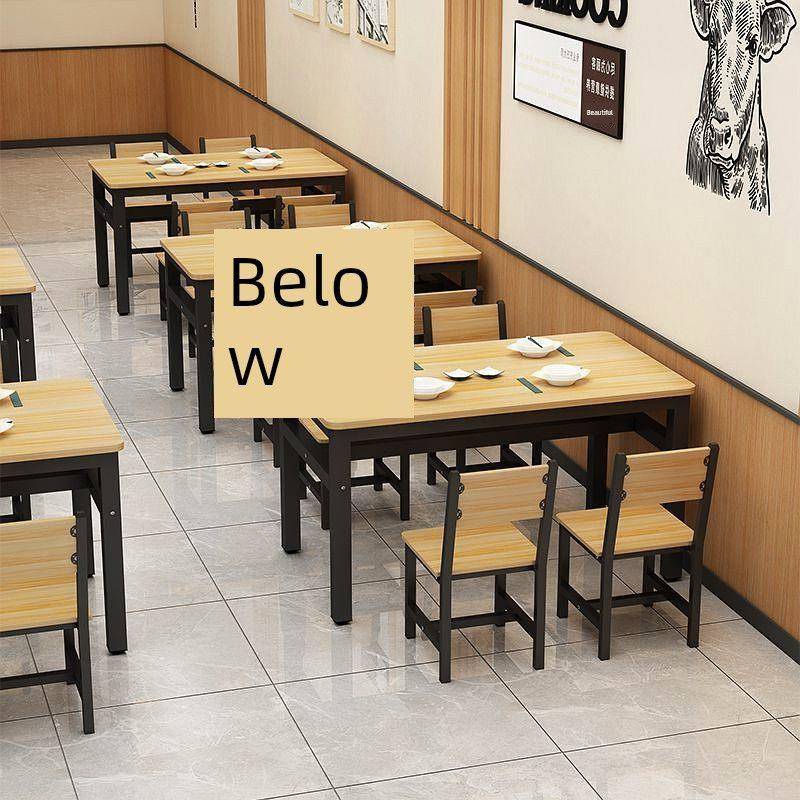 桌子餐饮商用小吃面馆餐厅快餐店专用桌椅组合简易长方形饭店餐桌