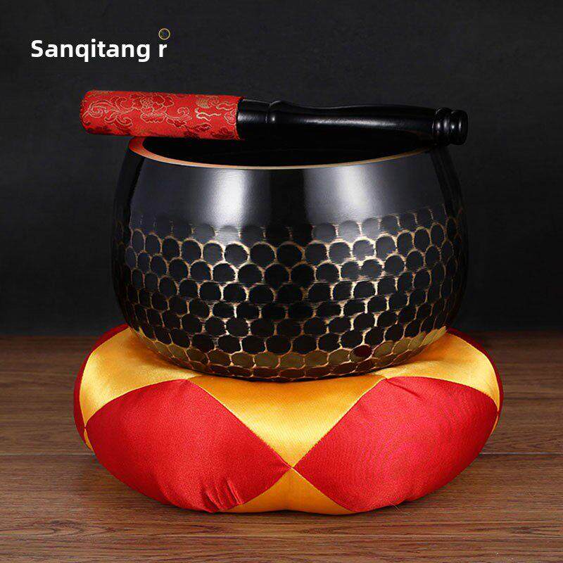 三旗堂台湾铜磬铜钵佛音碗修行钵法器黑色黄铜庆木鱼引磬冥想瑜伽