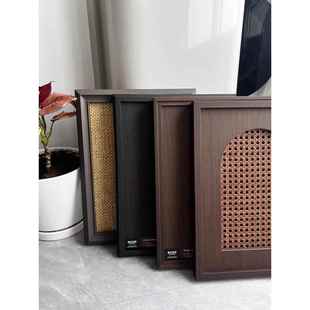 定制厨房橱柜门自装骨骼线藤编柜门定做衣柜中古风门墙柜同色门板