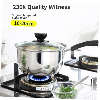 18/20CM Stainless Steel Pot Soup Milk Saucepan Cooking Pan