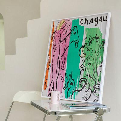 夏加尔chagall 装饰画简约现代抽象客餐厅书房工作室艺术软装饰画