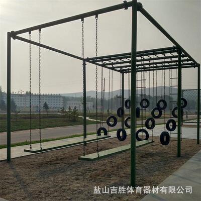 百米障碍螺旋梯户外拓展攀爬架渡海登岛训练器材