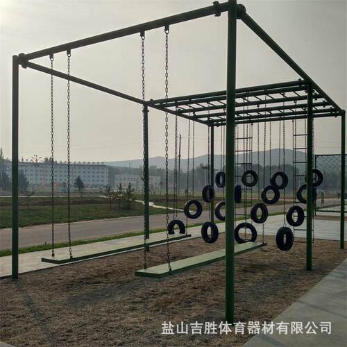 百米障碍螺旋梯户外拓展攀爬架渡海登岛训练器材