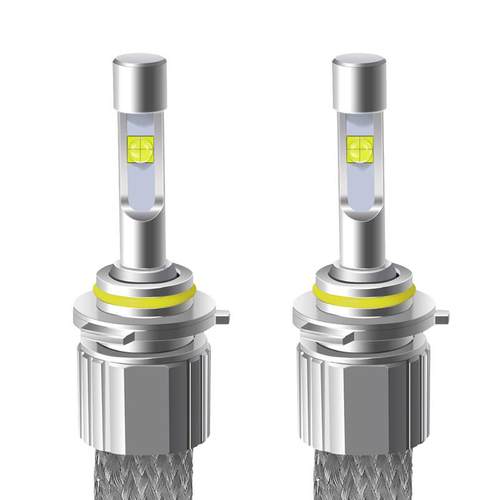 汽车大灯4300k带透镜P50科瑞灯珠编织带铝带散热超亮H4H7H11