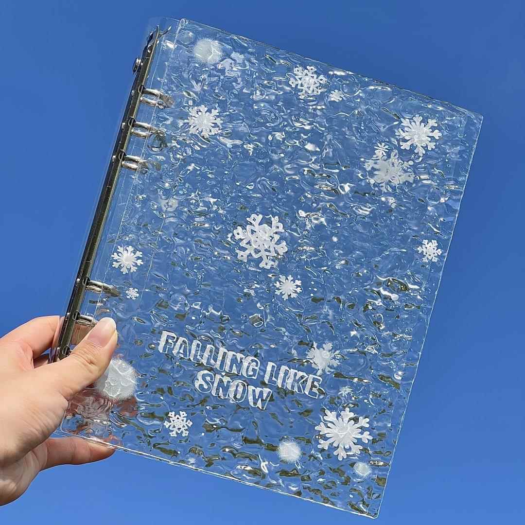 原创雪花水波纹四宫格a5追星亚克力无属性卡册小卡收纳册水晶雪花