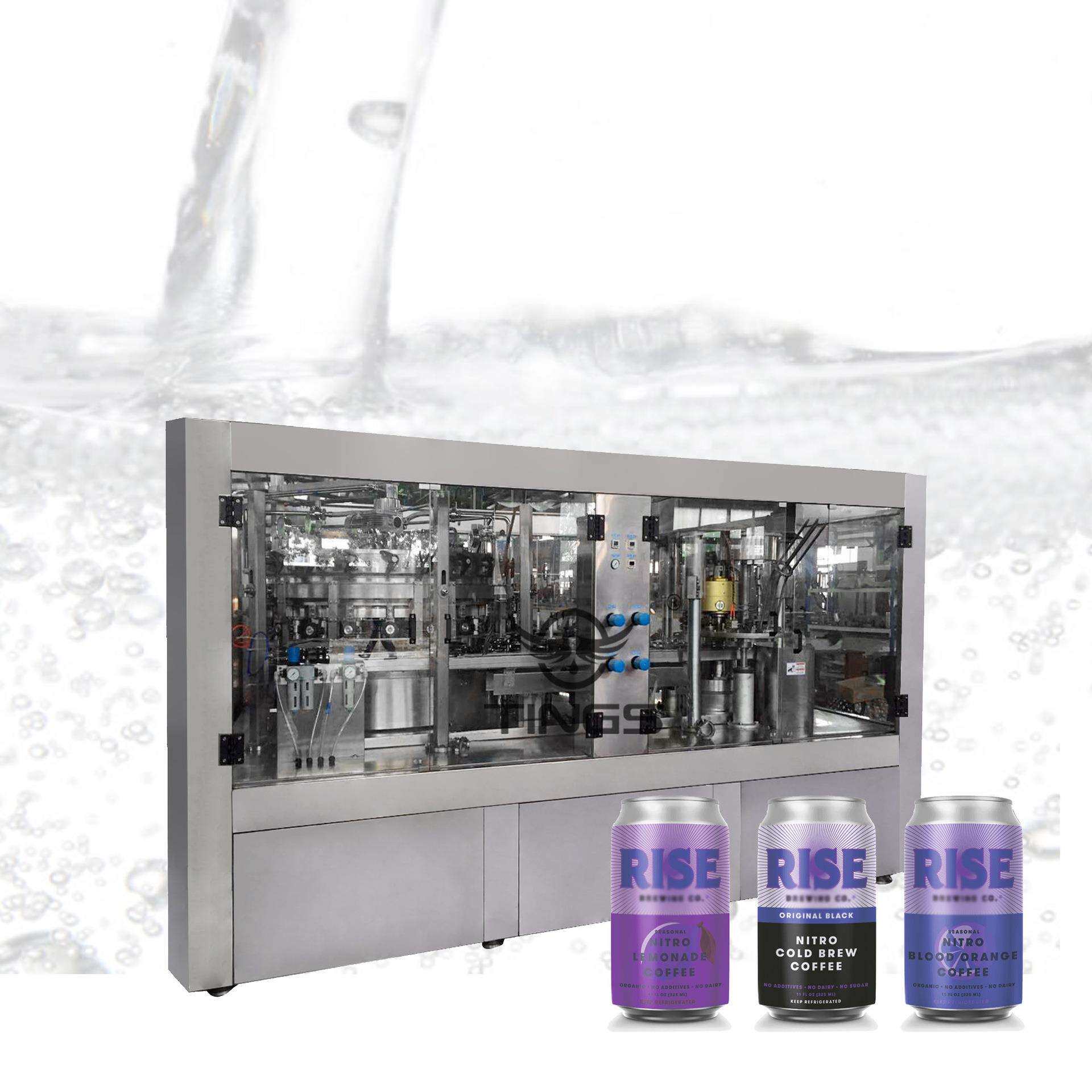 全自动三合一灌装机小瓶水果汁饮料生产线灌装塑料瓶灌装机食品