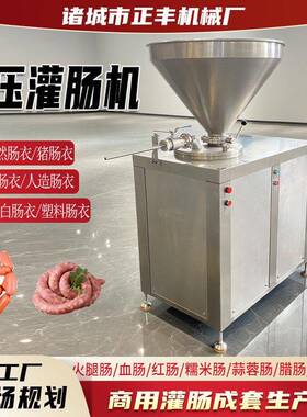 全自动液压灌肠机 商用大型火腿肠腊肠灌装设备 哈尔滨红肠生产线