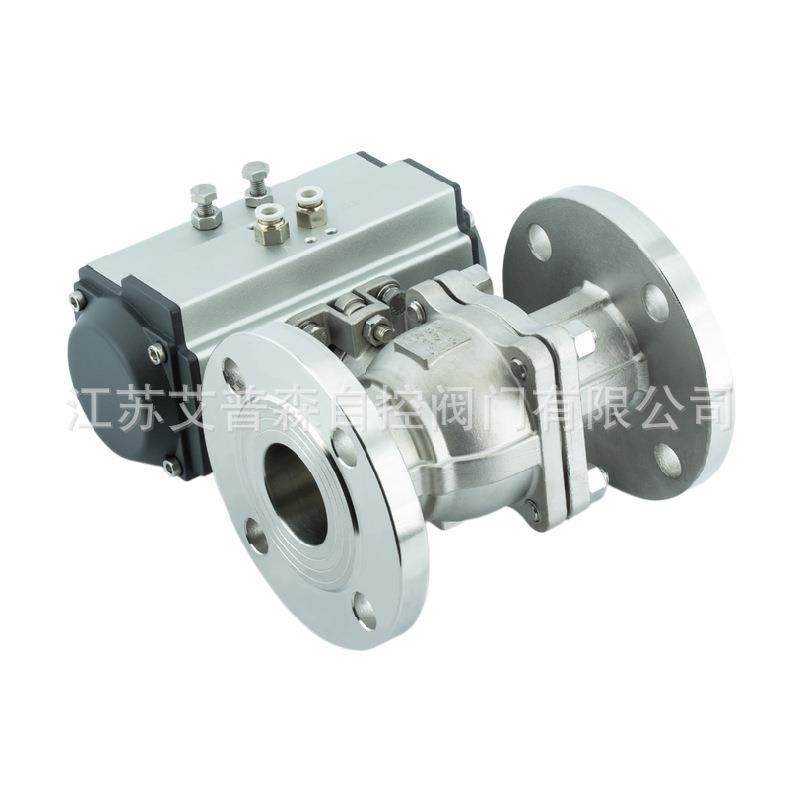 Q641F-16P气动不锈钢法兰球阀304/316/316L软密封法兰球阀