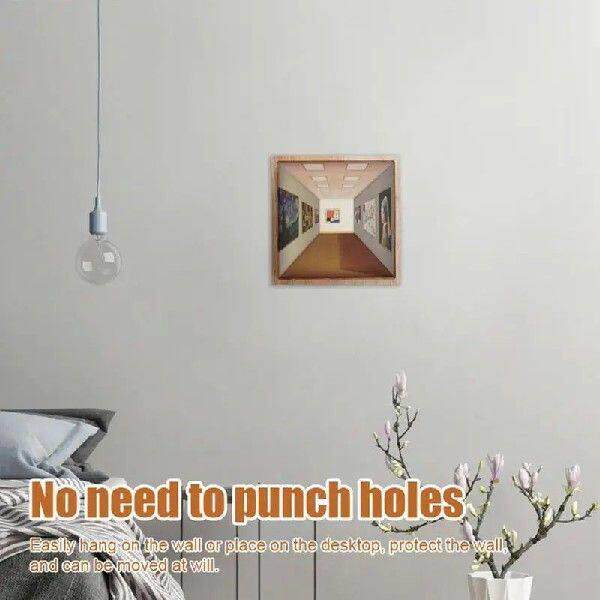 Creative 3D Naked Eye Visual Night Light Wooden Lighting