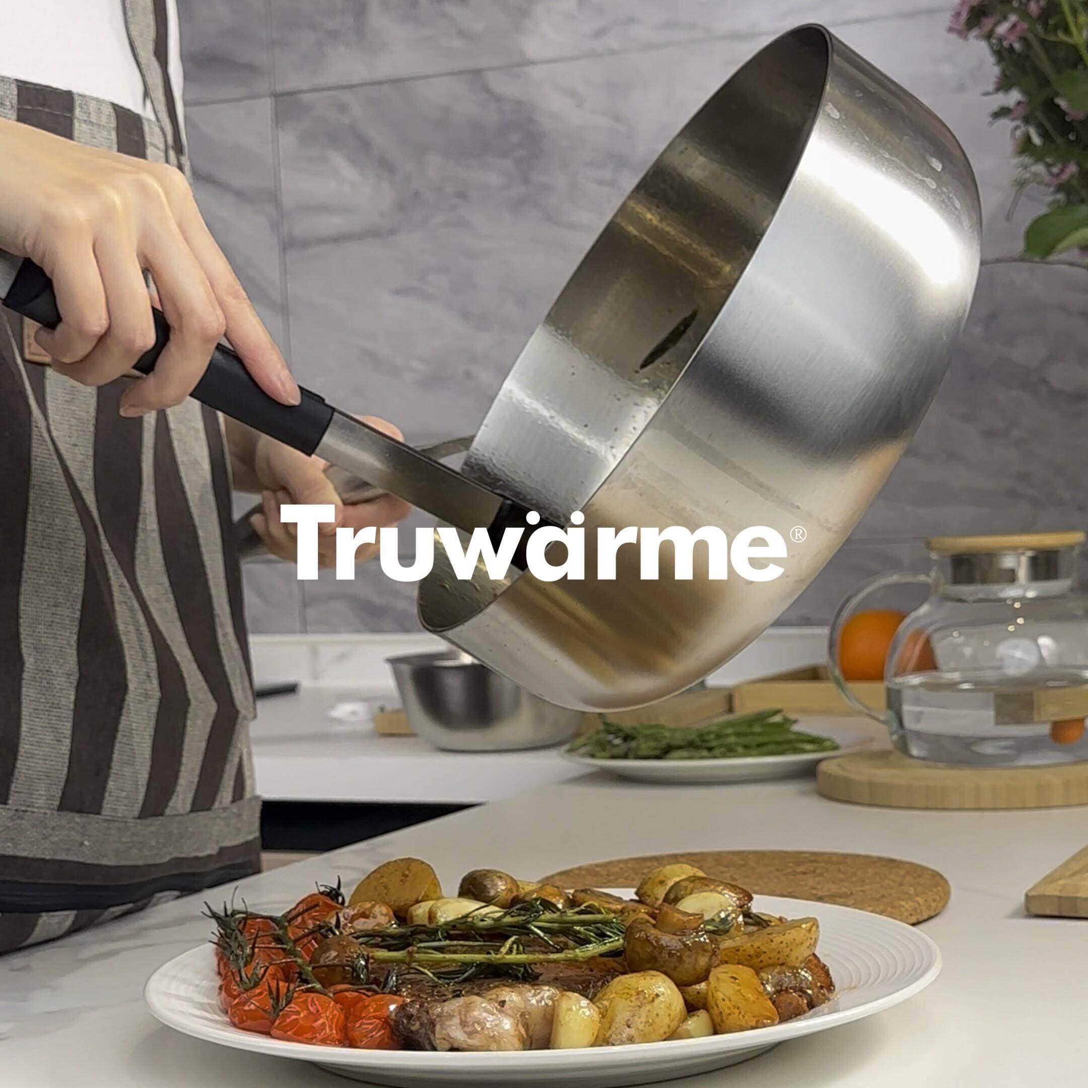 Truwarme316不锈钢加深煎锅炒锅0涂层不沾锅食品级副食品锅平底锅