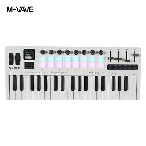 37键MIDI键盘合成器内置音源现场演奏移动便携制作电音编曲可充电