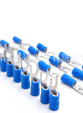 【SV系列】2-3/4/5/6/8 叉形预绝缘冷压端子Y型端子线耳16-14 AWG