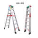 工厂工程加厚铝合金人字梯子 便携多功能阁楼爬梯折叠梯子