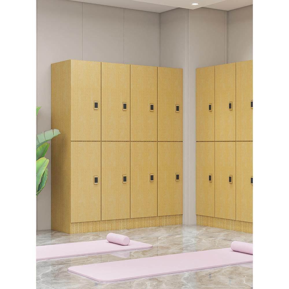 木质洗浴中心浴室储物柜员工柜健身房游泳馆瑜伽馆柜子带锁更衣柜