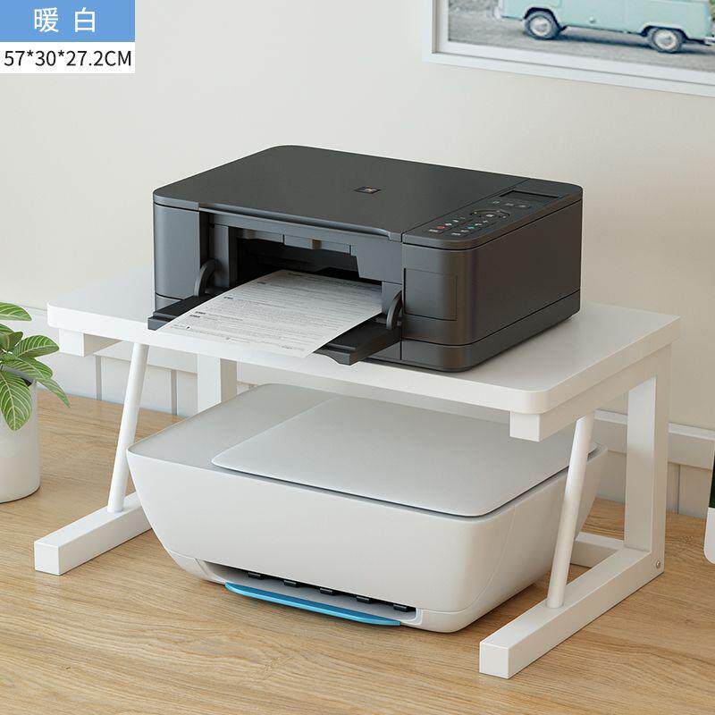 面打印置物架办子公室桌GWM上创意双层收纳架多桌功能针式复机印