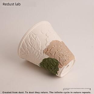 循XUN 景德镇再生陶瓷大口径花盆绞胎透气热植多肉植物盆栽