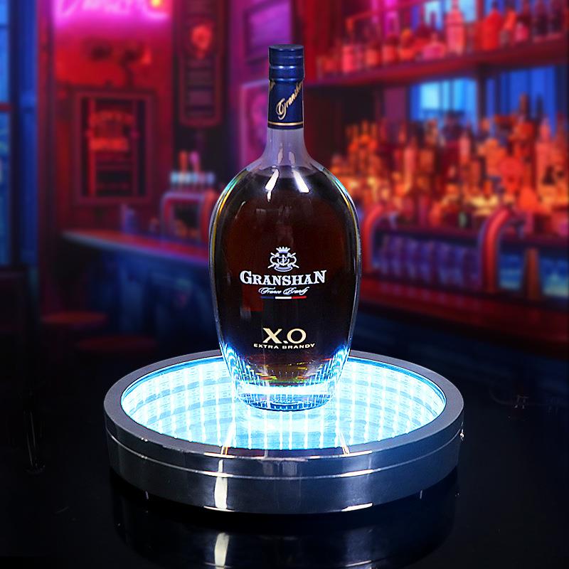 酒吧KV发光酒座T不O锈钢深渊椭圆X人头马名WZ-JZ-NJ仕蓝带展马爹