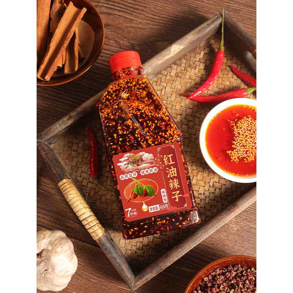 四川特产营山红油辣子400g瓶装家用辣椒类凉拌菜调味料