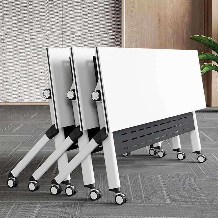 桌椅条桌折叠带办公桌组合折叠轮子可拼接会议桌移动培训折叠活动