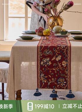 【孤品4折】蜡笔派「赛丽斯系列」英式古典雪尼尔桌旗电视柜盖布