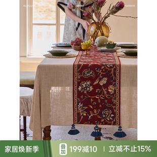 古典雪尼尔桌旗电视柜盖布 蜡笔派「赛丽斯系列」英式 孤品4折