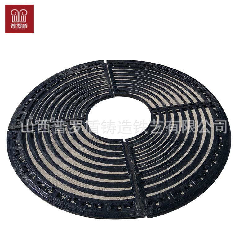 山西厂家批发铸铁树篦子 护树板树围子 树池装饰盖板树根防护外贸