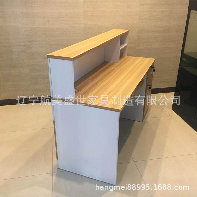 沈阳前台接待台 公司迎宾台 收银台咨询台 办公白色前台 板式前台
