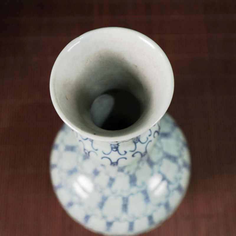 批发收藏古玩复古工艺品青花瓷瓷器杂件做旧寿字图花瓶家居摆饰