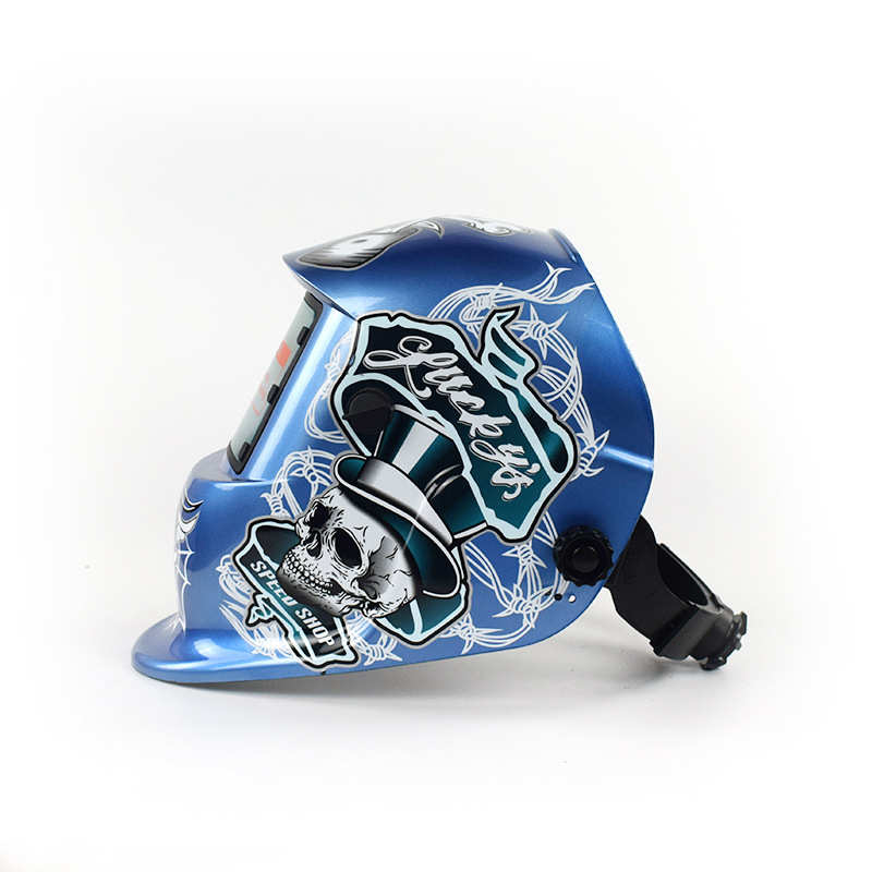 107款头戴式太阳能自动变光可调节电焊面罩氩弧焊现货焊工面罩