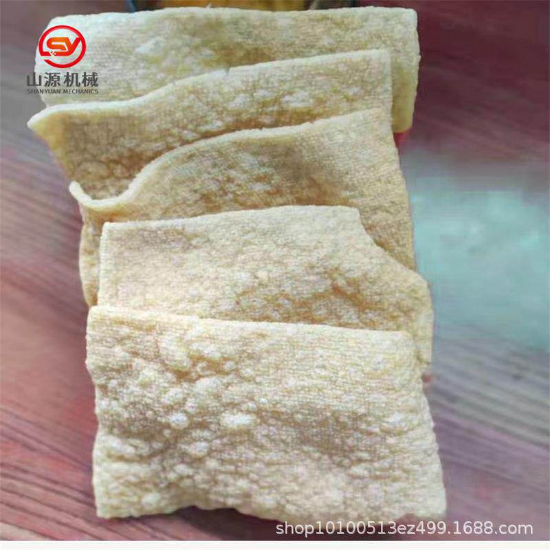全自动脆皮豆腐干油炸机 千张豆皮油炸流水线 商用油炸设备