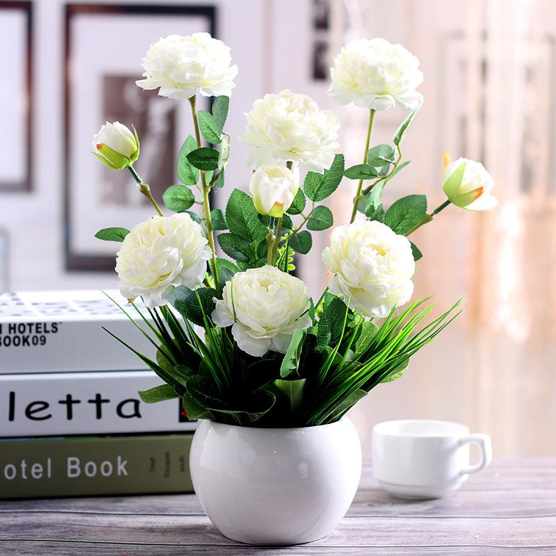 仿真花代发客厅餐桌玫瑰仿真花