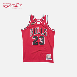 mitchell&ness乔丹97-98公牛23号总决赛au复古球衣篮球服背心nba