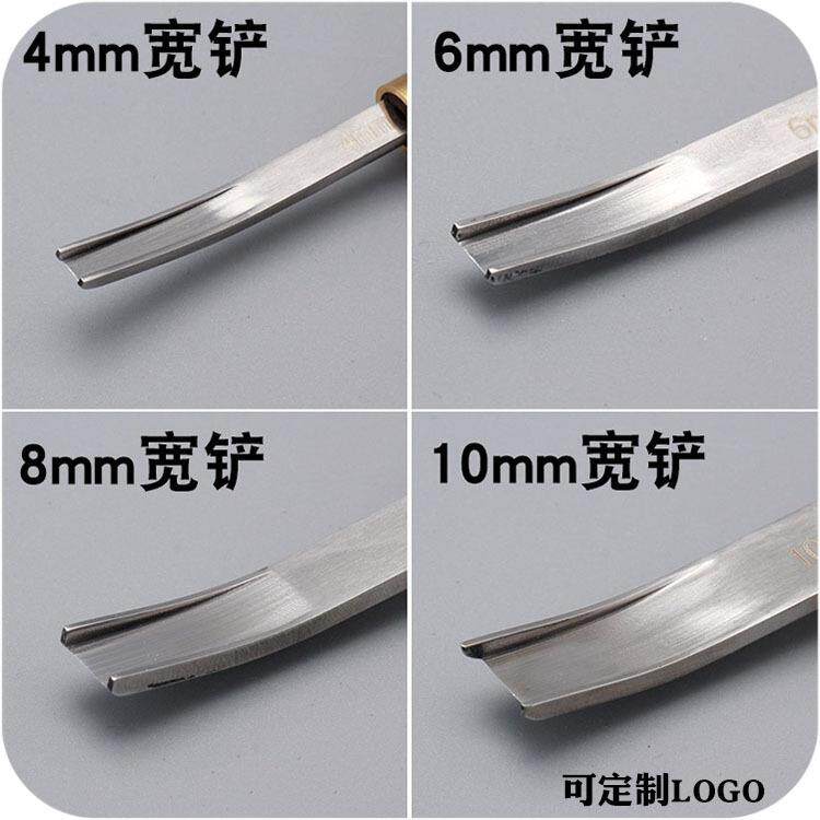 新款直销皮革工具削边削薄刀檀木段削宽铲M390手工皮具削薄工具多