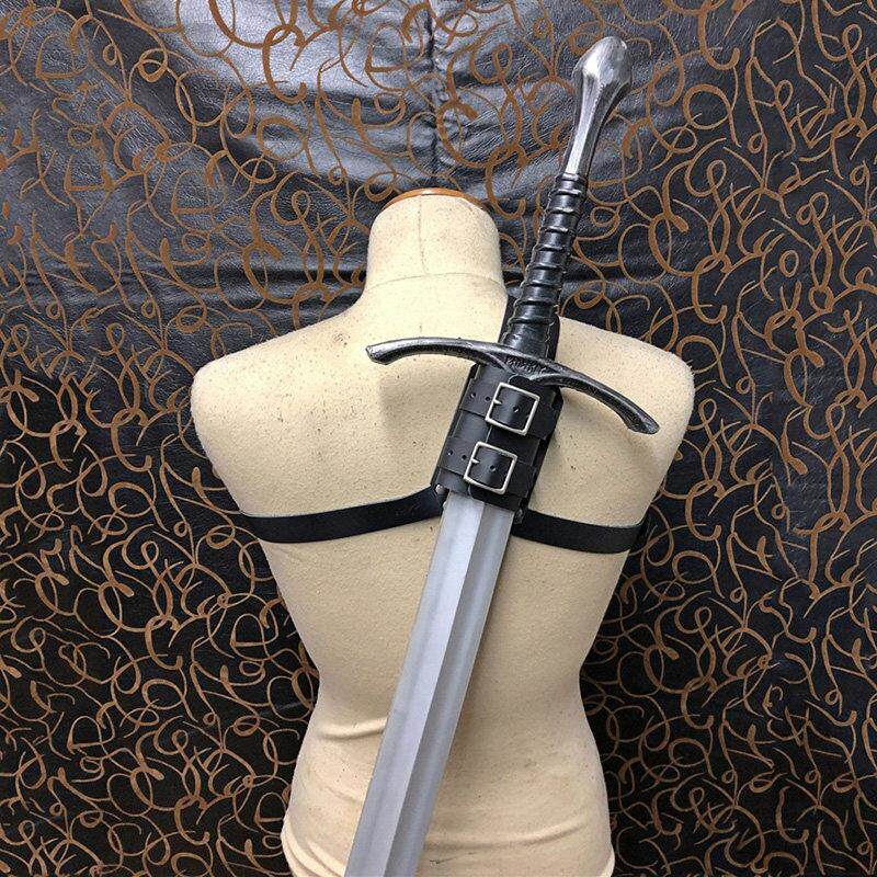 Medieval Shoulder Strap Sword Holder Sheath Scabbard For Adu - 实物图