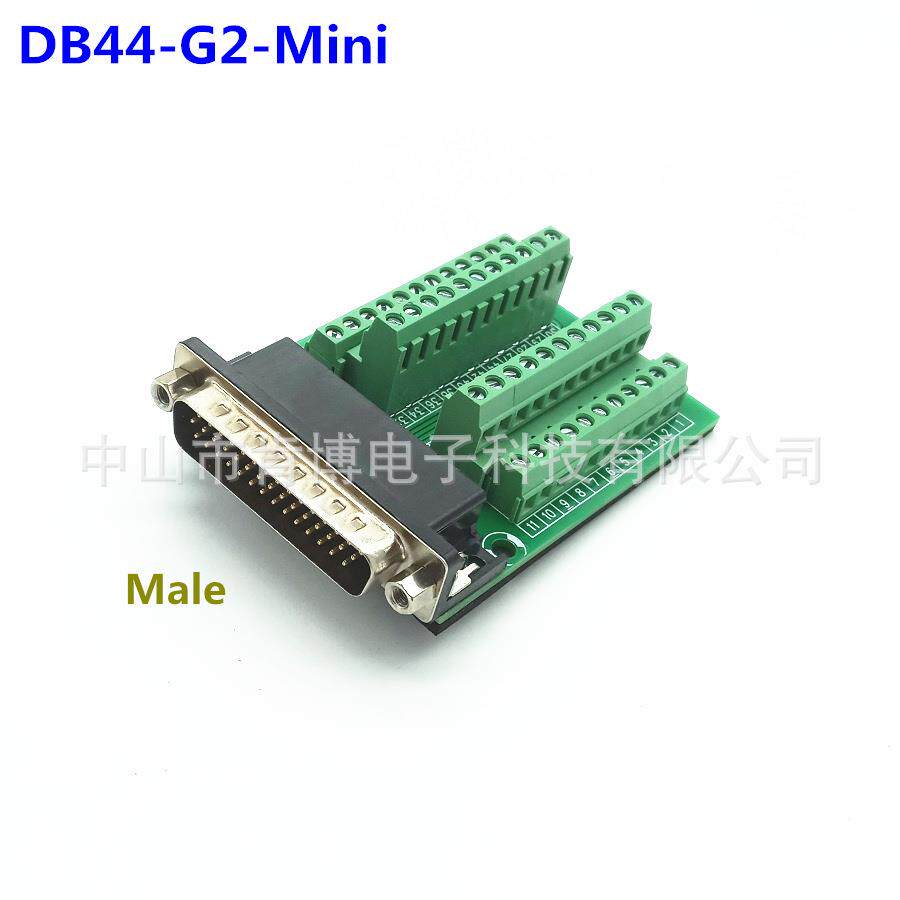 DB44转端子 DB44-G2-Mini 转接线端子 公头端子板