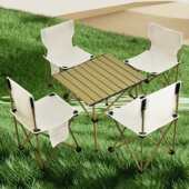 牧蜂人户外桌椅折叠便捷野餐桌超轻铝合金蛋卷桌露营烧烤桌椅套装