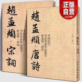 全套2册 赵孟頫宋词+唐诗 中国历代书法名家作品集字 繁简对照毛笔临帖集字古诗词赵孟俯行书楷书行草字帖临摹范本大字版人民美术