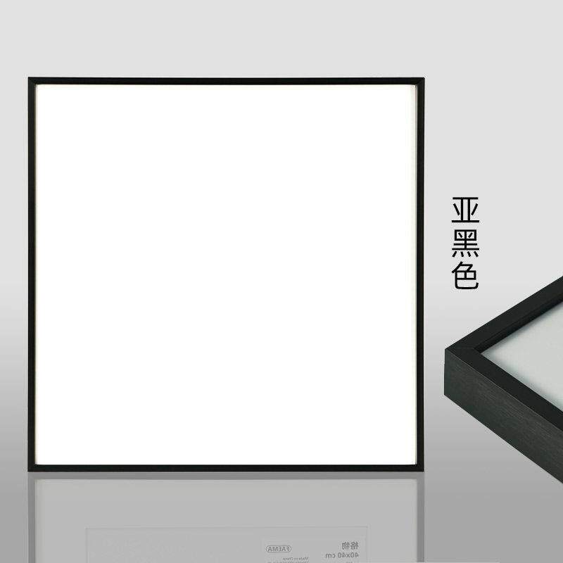 黑色空白铝合金画框装裱框正方形6寸8寸相框空框金属窄边方框挂墙