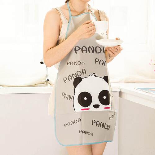 Half-body kitchen apron made of PVC, cute and stain-resistan
