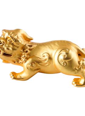 厂家直销黄铜摆件《鎏金小貔貅》铜工艺品家桌面装饰品手把玩把件