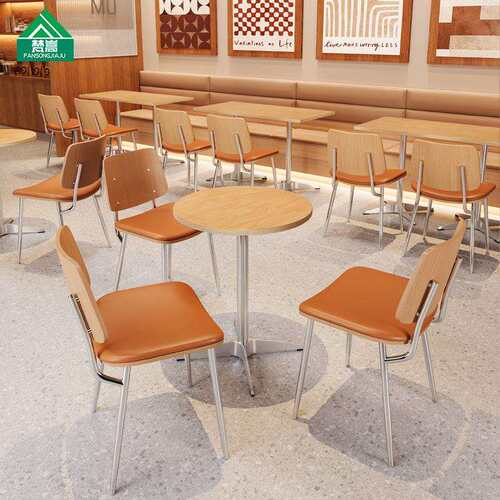 工业风轻食餐厅桌椅组合咖啡厅酒吧桌椅主题西餐厅茶餐厅椅子商用