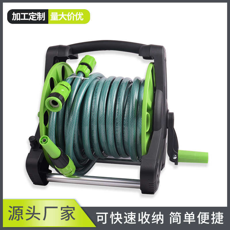 铝管手提水管车 水管收纳架 手提式水管架 洗车收纳架 软管卷管器