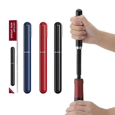 Air Pump Wine Bottle Opener Portable Pen Shape Stainless Ste