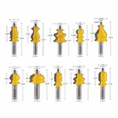 1刀 2柄12柄10件套镂扶手刀柜门顶线雕木12柄10件刻机机铣刀电铣
