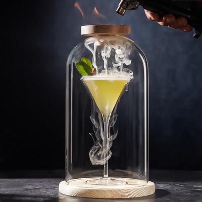 BARSOUL调酒师实木烟熏鸡尾酒增香出品威士忌洋酒圆冰球增香木罩A