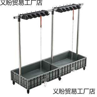 不锈钢清洁工具置物架移动落地拖把架阳台保洁收纳扫把墩布沥水架