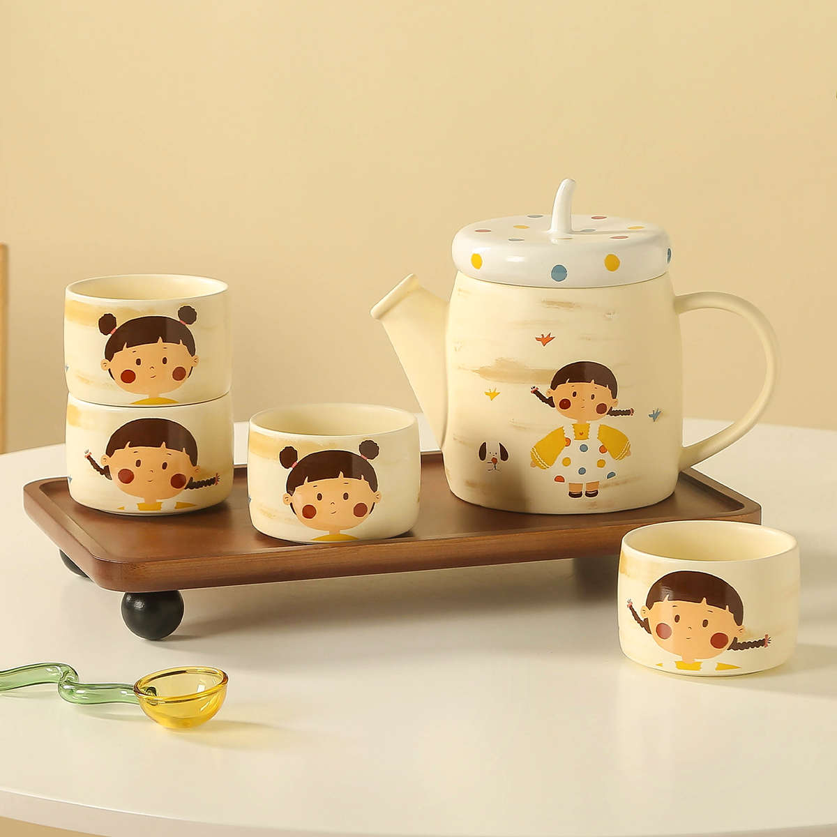 FUNLIFE陶瓷水具套装家用水杯礼盒装小清新茶具杯子杯具乔迁送礼